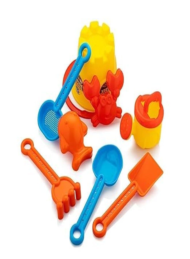 CARRYZE Kids Beach Sand Toy Set with Bucket | Shovel, Rake, Sifter, Water Can & Sand Moulds | Colorful Outdoor Play Set for Beach & Sandbox - Image 2